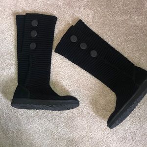 UGG Black Sweater Boots